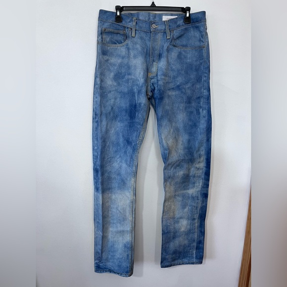 Gustin Selvedge Denim Jeans California Raw Button Fly Straight Men 36